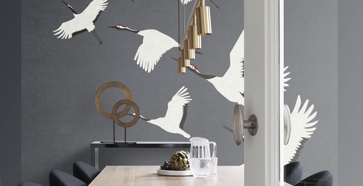 black and white wall murals