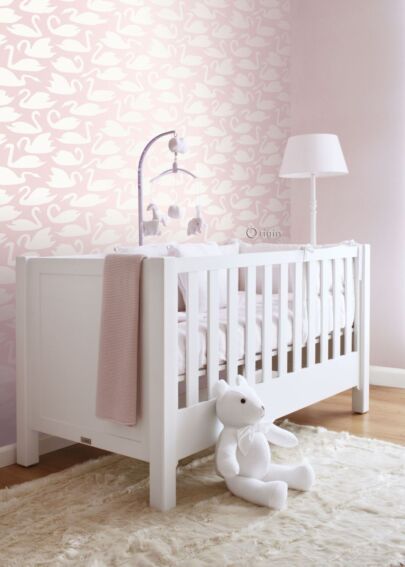 wallpaper swans pink and white