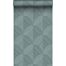 eco texture non-woven wallpaper 3D print grayed vintage blue