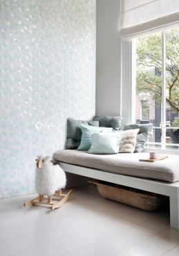 wallpaper triangles pastel lila, mint green, shiny silver grey and pastel blue