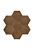 self-adhesive eco-leather tiles hexagon cognac brown