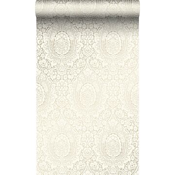 wallpaper ornament shiny light beige