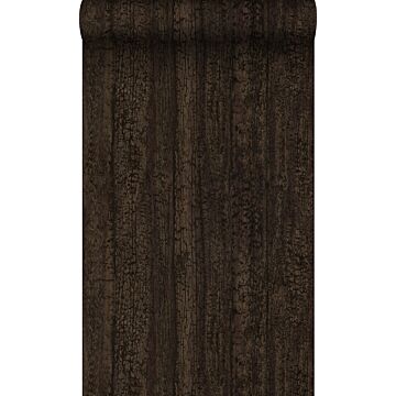 wallpaper wooden planks dark brown