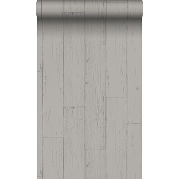 wallpaper weathered wooden planks taupe