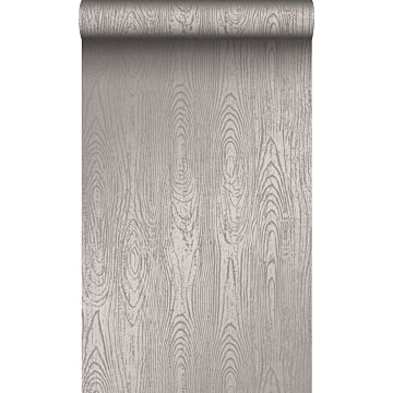 wallpaper wooden planks with wood grain taupe