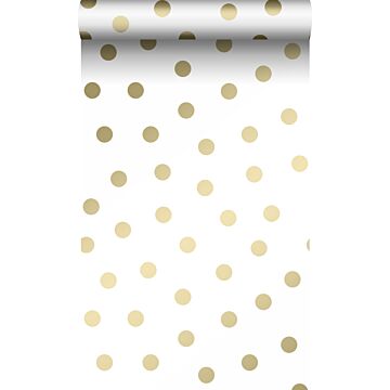 wallpaper dots white and gold