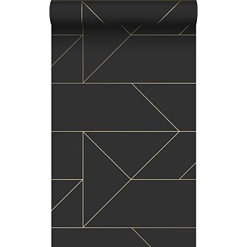 wallpaper graphic lines black and gold