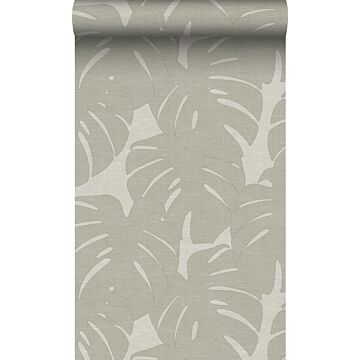 wallpaper leaves with woven structure cervine