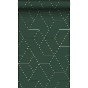 wallpaper graphic lines green and gold