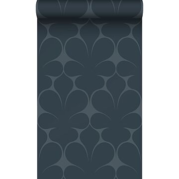 wallpaper ornament dark blue