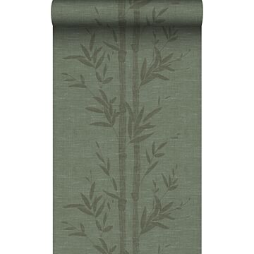 wallpaper bamboo grayish green