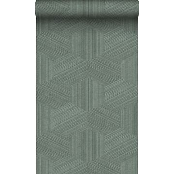 eco texture non-woven wallpaper graphic 3D grayed vintage blue