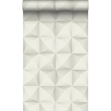 eco texture non-woven wallpaper 3D print light gray