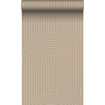 wallpaper graphic motif beige