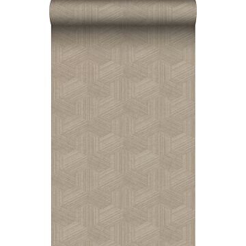 eco texture non-woven wallpaper graphic 3D beige