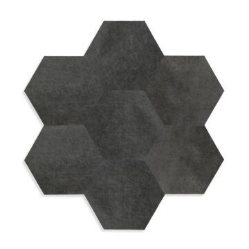 self-adhesive eco-leather tiles hexagon anthracite gray